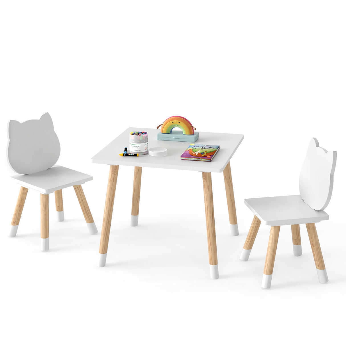 Kids Table and Chairs Set Wooden Toddler Desk and Chair Set