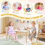 Kids Table and Chairs Set Wooden Toddler Desk and Chair Set