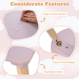 Flower-shaped Kids Table Set, Wooden Children Play and Activity Table