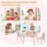 Flower-shaped Kids Table Set, Wooden Children Play and Activity Table