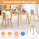 Flower-shaped Kids Table Set, Wooden Children Play and Activity Table