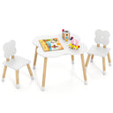 Flower-shaped Kids Table Set, Wooden Children Play and Activity Table