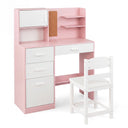 HONEY JOY Kids Desk and Chair Set, Study Table w/Hutch, Bulletin Board