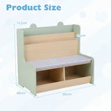Kids Reading Nook with Bench, Toddler Toy Storage Organizer