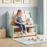 Kids Reading Nook with Bench, Toddler Toy Storage Organizer