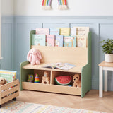 Kids Reading Nook with Bench, Toddler Toy Storage Organizer