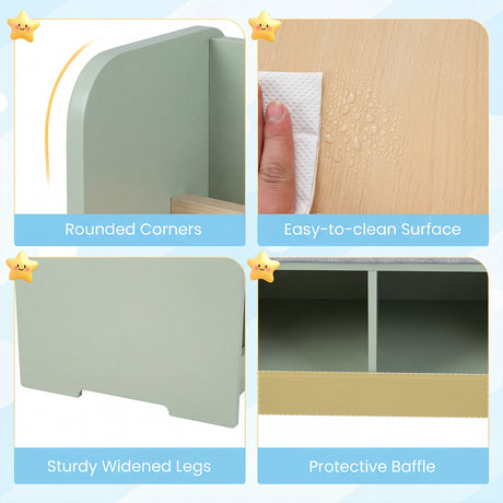 Kids Reading Nook with Bench, Toddler Toy Storage Organizer
