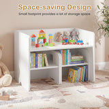 3 PCS Kids Table and Chair Set Space-saving Toddler Table and 2 Chairs with Chalkboard
