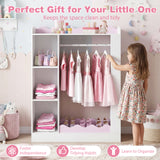 HONEY JOY Kids Clothing Rack with Mirror, Children Dress Up Center