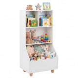Kids Toy Storage Organizer, 3-Tier Wooden Bookshelf with 2 Anti-Toppling Devices, Top Surface