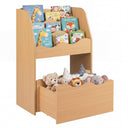 Kids Bookshelf and Toy Storage Organizer, 3-Tier Wooden Kids Book Shelf