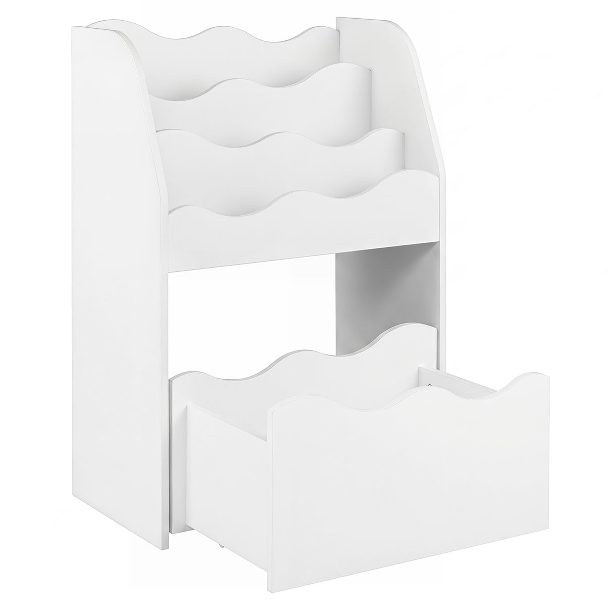 Kids Bookshelf and Toy Storage Organizer, 3-Tier Wooden Kids Book Shelf