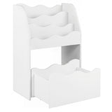 Kids Bookshelf and Toy Storage Organizer, 3-Tier Wooden Kids Book Shelf