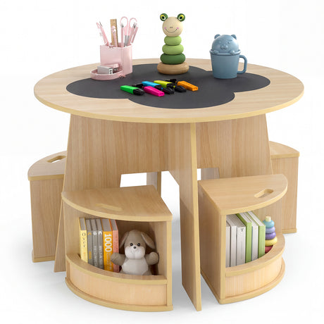 HONEY JOY 5PCS Kids Table and Chair Set