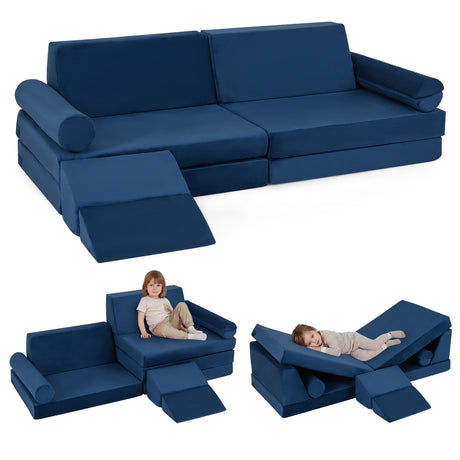 10-Piece Climb and Crawl Foam Playset Modular Kids Play Couch