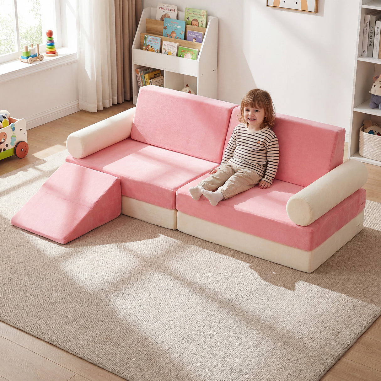10-Piece Climb and Crawl Foam Playset Modular Kids Play Couch