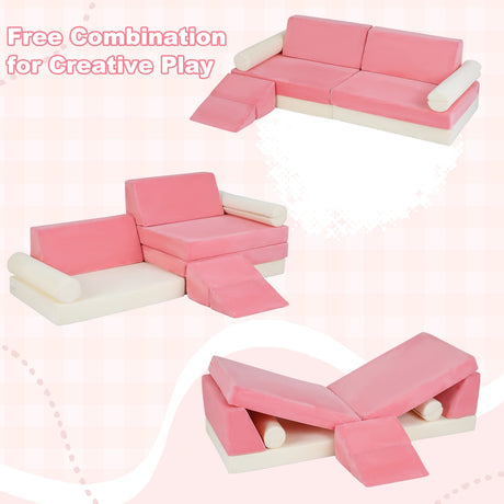 10-Piece Climb and Crawl Foam Playset Modular Kids Play Couch