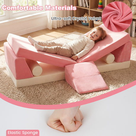 10-Piece Climb and Crawl Foam Playset Modular Kids Play Couch