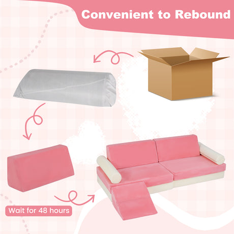 10-Piece Climb and Crawl Foam Playset Modular Kids Play Couch