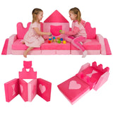 14 Piece Kids Play Couch with High-Density Sponge and Detachable Covers