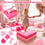 14 Piece Kids Play Couch with High-Density Sponge and Detachable Covers