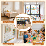 Toy Storage Organizer, Kids Bookshelf with Flip-up Blackboard, Open Shelves