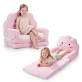2-in-1 Foldable Kids Sofa Bed, Convertible Lounger for Toddlers