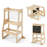 BABY JOY 3-in-1 Foldable Kitchen Standing Tower for Toddlers