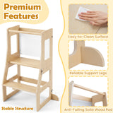 BABY JOY 3-in-1 Foldable Kitchen Standing Tower for Toddlers
