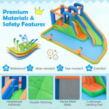 Inflatable Water Slide Park Kids Inflatable Bounce House with Slide Jumping Area without Blower