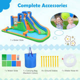 Inflatable Water Slide Park Kids Inflatable Bounce House with Slide Jumping Area without Blower