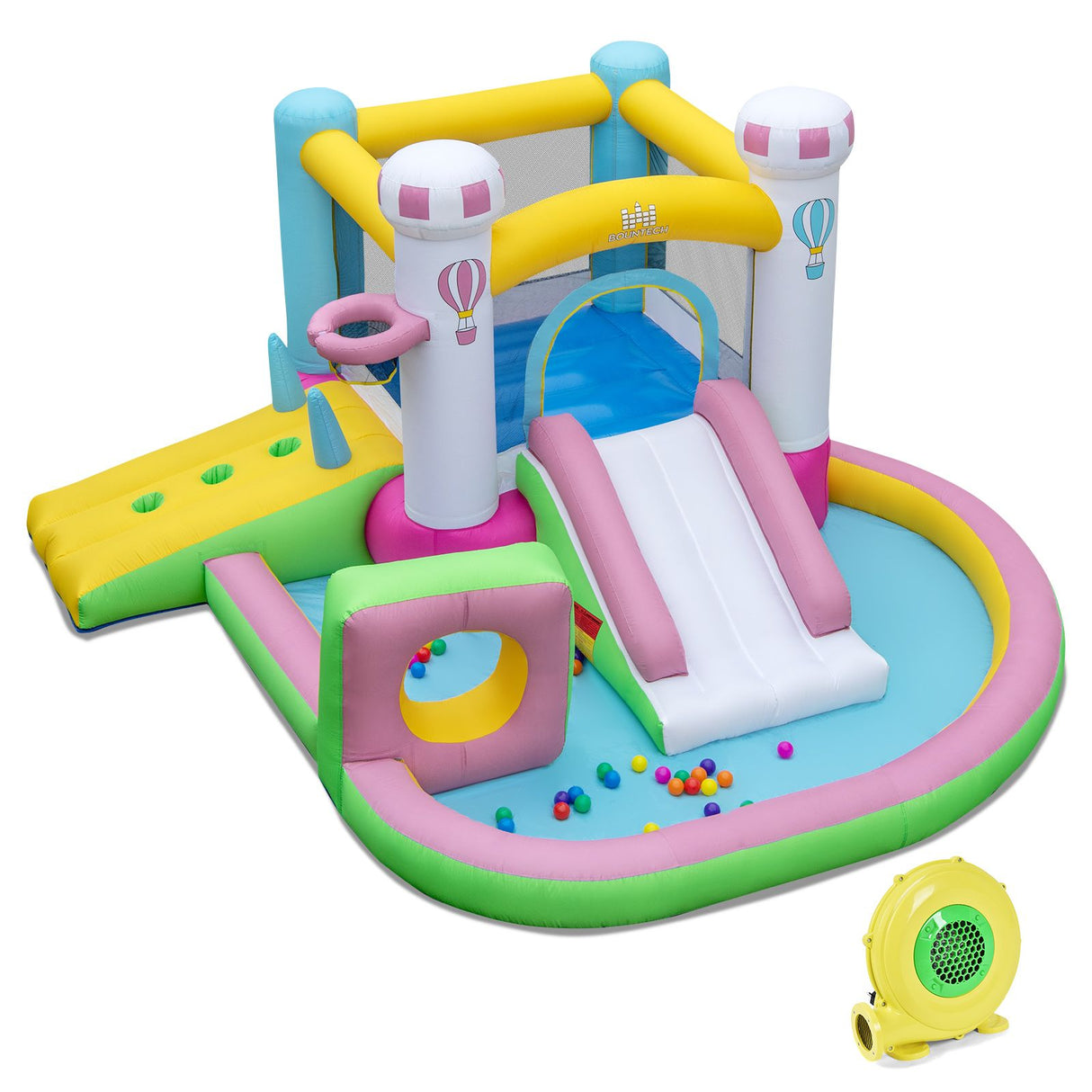 Inflatable Bounce House, Kids Jumping Castle w/Slide