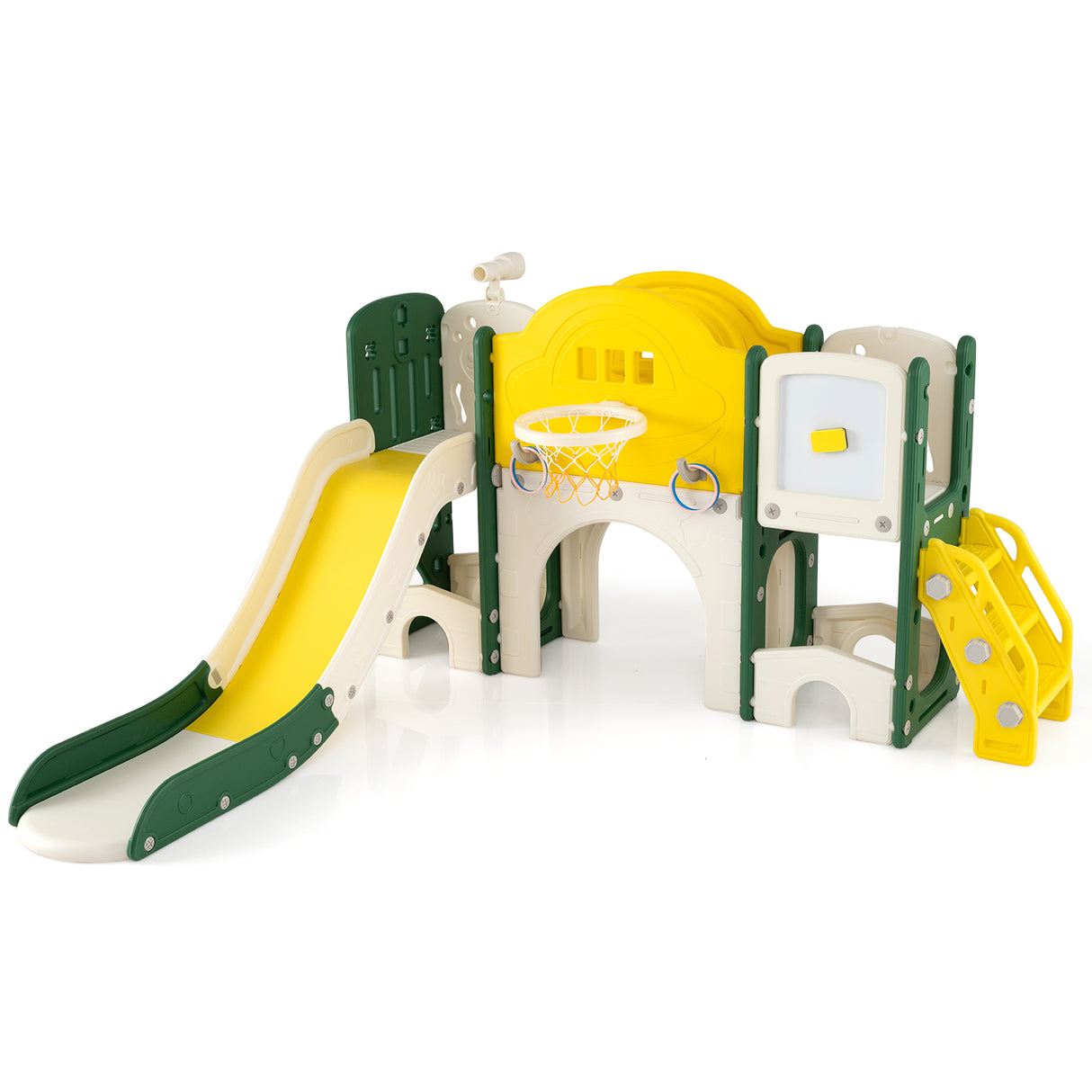 10 in 1 Toddler Slide Set, Kids Slide and Climber Playset, Indoor Playground for Ages 3+