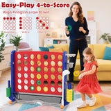 Jumbo 4-to-Score Game with Ring-toss and Basketball for Parties