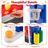 Jumbo 4-to-Score Game with Ring-toss and Basketball for Parties