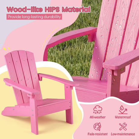 Kids Adirondack Chair for Ages 3-8 Children Boys Girls
