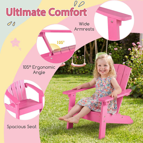 Kids Adirondack Chair for Ages 3-8 Children Boys Girls