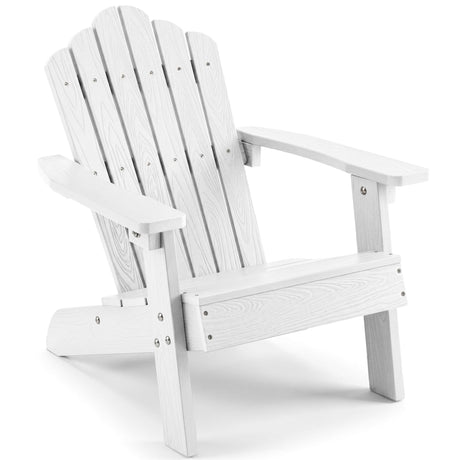 Kids Adirondack Chair with Tilted Backrest and Wide Armrests for Ages 3-7