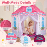 Kids Dance Mat and Princess Playhouse Set with 3 Game Modes and LED Lights for Girls Ages 3+