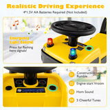 Kids Ride On Push Car with Steering Wheel Lights Sirens Horn and Music for 18 Months+