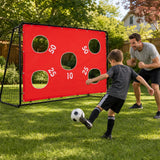 Kids Soccer Goal with Red Removable Target Cloth with Metal Frame
