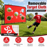 Kids Soccer Goal with Red Removable Target Cloth with Metal Frame