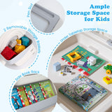 9-in-1 Kids Activity Table and Chair Set with 3 Heights and Book Rack
