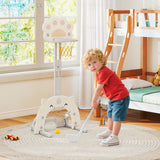 3 in 1 Kids Basketball Hoop with Adjustable Height and Foldable Rim