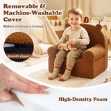 Kids Bear Sofa with Soft Fleece Fabric Cover for Playroom