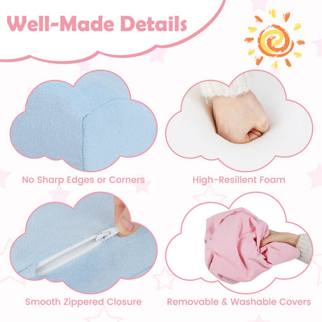 Kids Crawl and Climb foam Play Set 6-Piece with Suede Fabric Covers