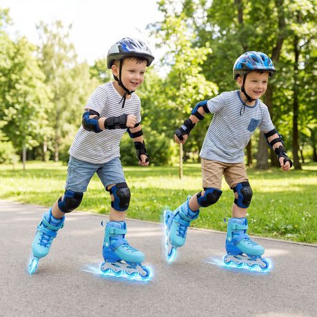 Kids Inline Skates with Illuminating Wheels and Safety Support for Toddlers