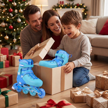 Kids Inline Skates with Illuminating Wheels and Safety Support for Toddlers