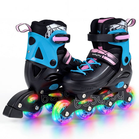 Kids Inline Skates with Illuminating Wheels and Safety Support for Toddlers