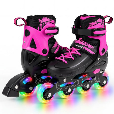 Kids Inline Skates with Illuminating Wheels and Safety Support for Toddlers